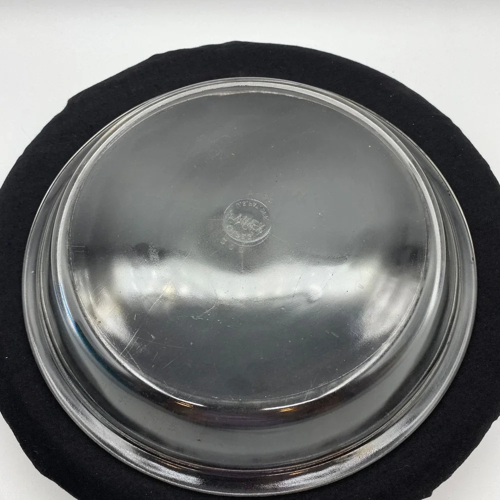 Pyrex 10in Pie Plate Clear Glass Vintage 209 Round Baking Dish Wide Rim Rustic